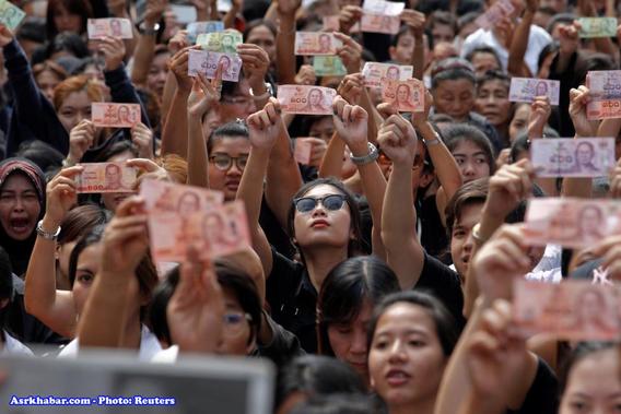 تصاویر: عزای عمومی مردم تایلند برای پادشاهشان