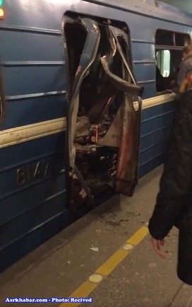 تصاویر انفجار تروریستی متروی سن پترزبورگ