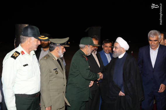 ورود رئیس جمهور به شیراز(+عکس)