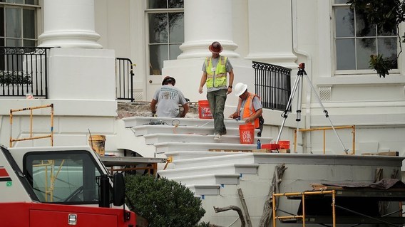 کاخ سفید در دست تعمیر (+عکس)