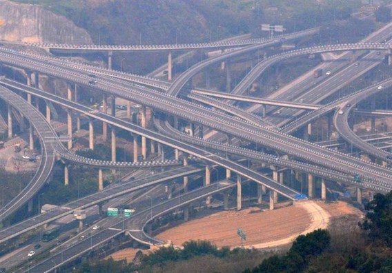 پیچیده‌ترین پل روگذر جهان (+عکس)