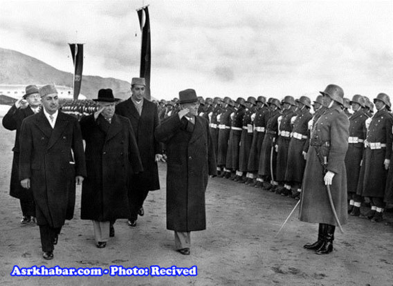 خروشچف رهبر جماهیر شوروی و محمد داوود خان کابل سال 1955 
