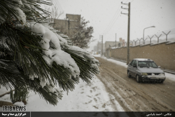 بارش برف بهاری - فیروزکوه (+عکس)