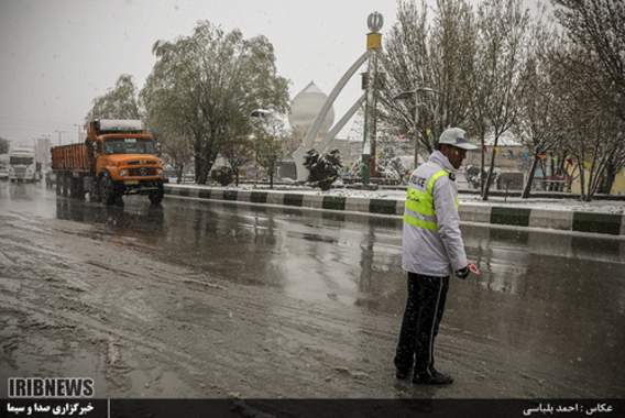 بارش برف بهاری - فیروزکوه (+عکس)