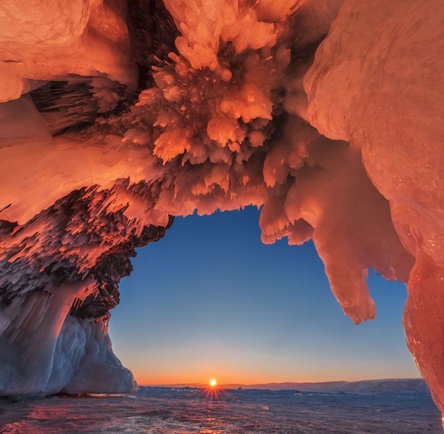 انعکاس زیبای نور در یخ رودهای قطبی (+عکس)