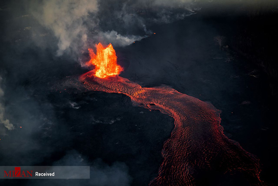 فوران آتشفشان در هاوایی (+عکس)