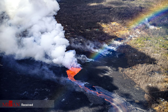 فوران آتشفشان در هاوایی (+عکس)