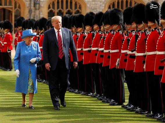 ترامپ و ملانیا به دیدار ملکه رفتند (+عکس)