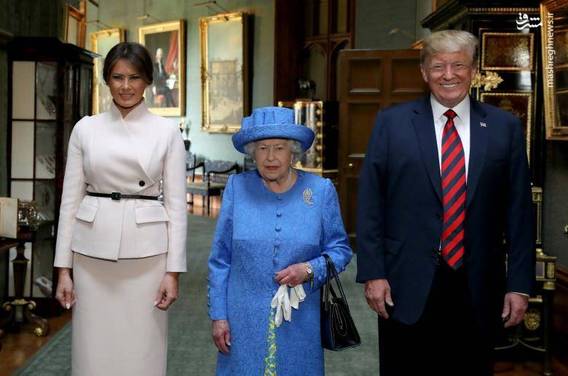 ترامپ و ملانیا به دیدار ملکه رفتند (+عکس)