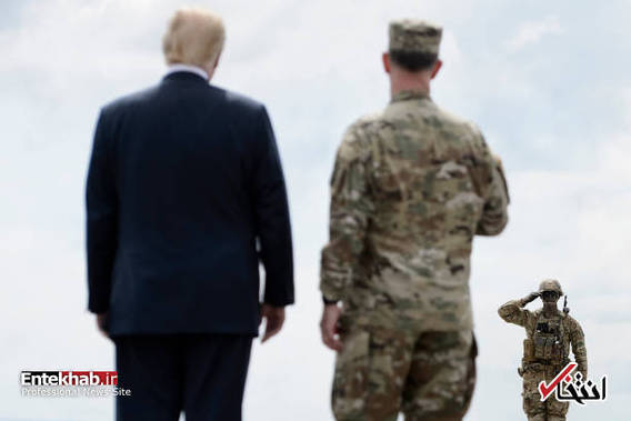 تصاویر : ترامپ تمرینات ارتش آمریکا را از نزدیک دید