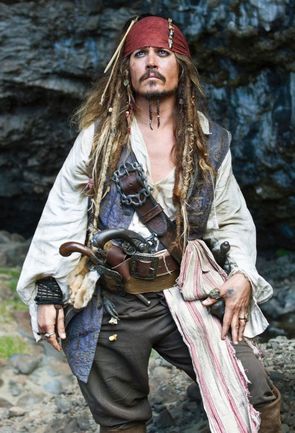 هنرپیشه جانی دپ در فیلم «دزدان دریایی کارائیب»