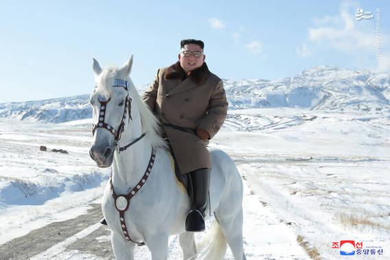 اسب سواری رهبر کره شمالی (+عکس)