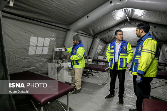 استقرار و راه‌اندازی بیمارستان صحرایی در قزوین (+عکس)