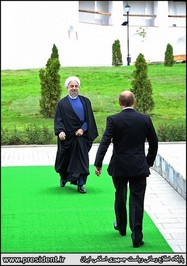 استقبال پوتین از روحانی (عکس)