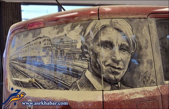 هنرنمایی زیبا بر روی ماشین کثیف (تصاویر)