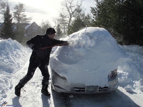 سنگین ترین برف 15 سال پیش آمریکا (عکس)