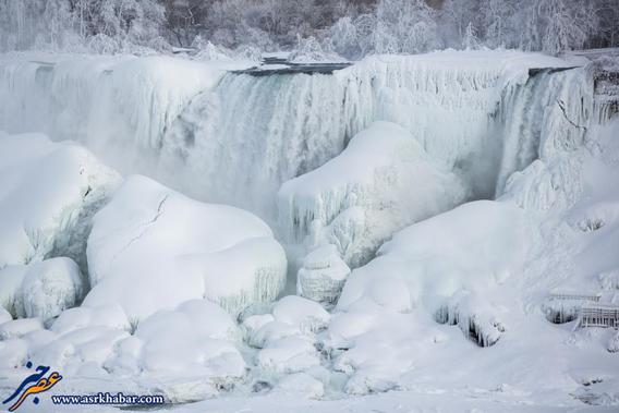 آبشار نیاگارا یخ زد (تصاویر)