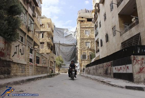 تصاویر روش فرار سوری ها از تک تیرانداز