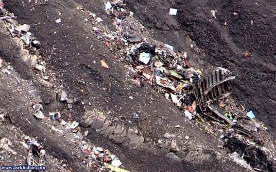 تصاویر جدید از سقوط هواپیمای مسافری آلمان