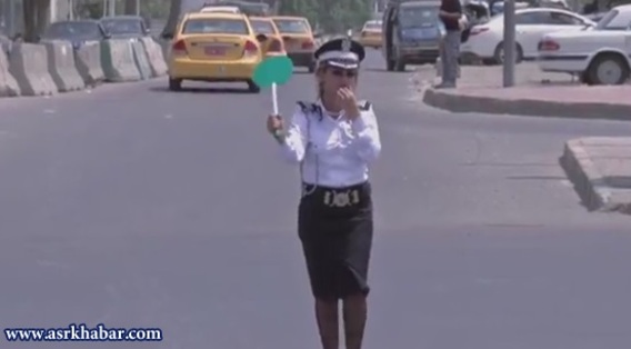 زنان پلیس راهنمایی رانندگی در بغداد (+عکس)