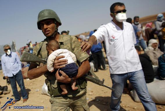 جنگ زدگان در مرز ترکیه (عکس)