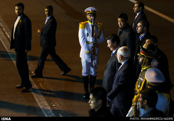 ورود رییس جمهور چین به تهران (عکس)