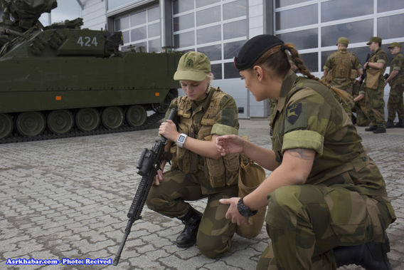 تصاویر تمرینات سربازان زن ارتش نروژ